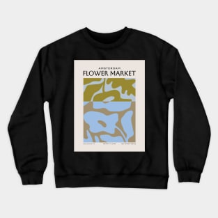 Flower Market Amsterdam Abstract Art Crewneck Sweatshirt